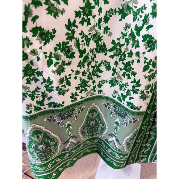 AVARA Women's Brianna Spaghetti Strap Floral Print Midi Dress Green Size Medium - Picture 5 of 15